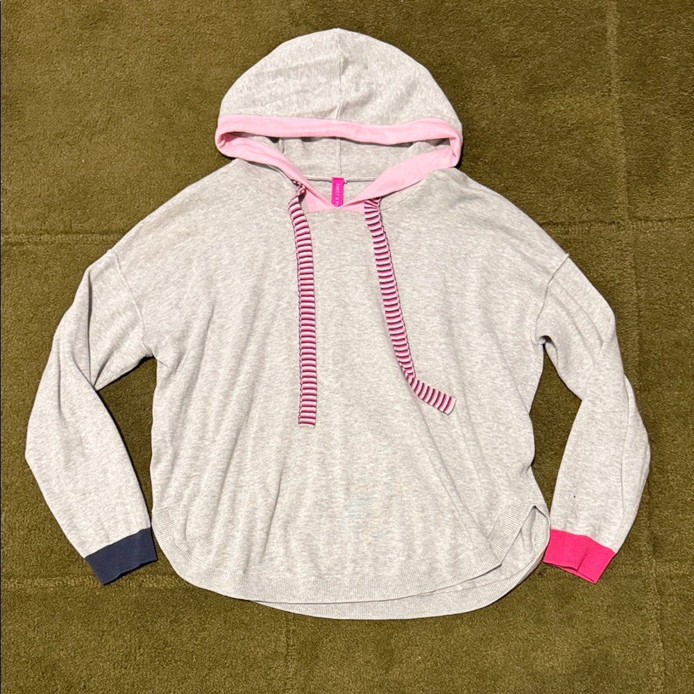 Gray and Pink Women's Hoodie
